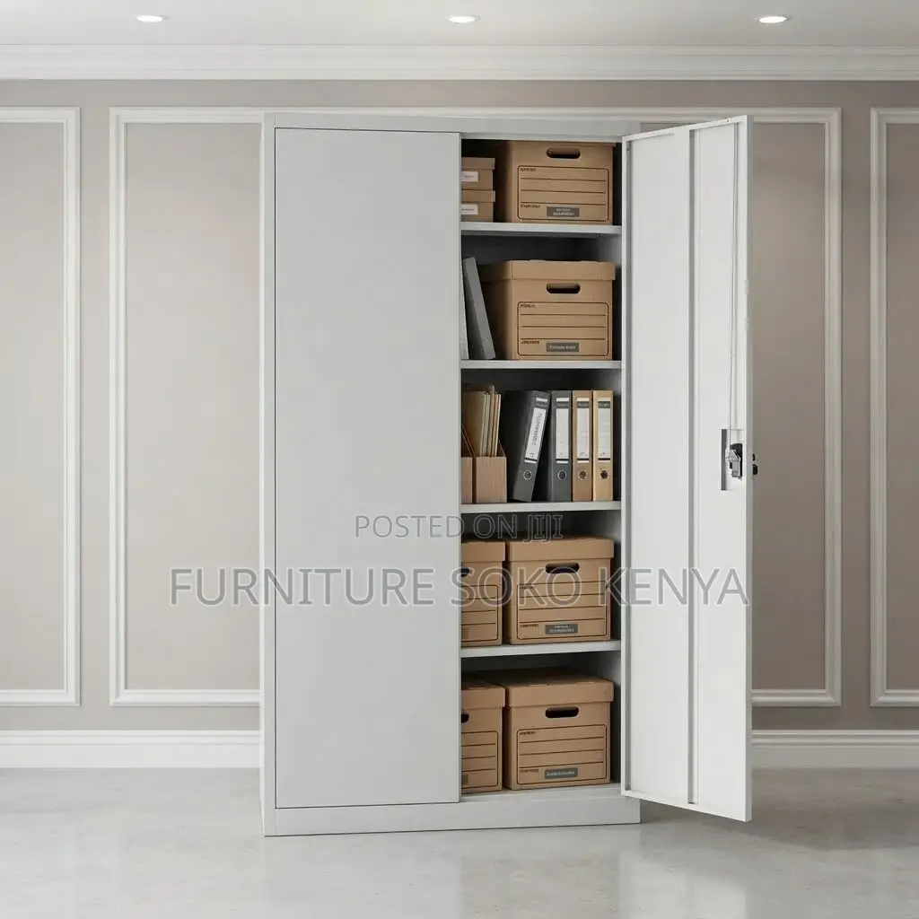 Office Cabinet; Two Doors Stainless Lockable Documents Office Cabinet