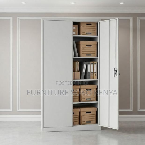 Office Cabinet; Two Doors Stainless Lockable Documents Office Cabinet - thumbnail 3