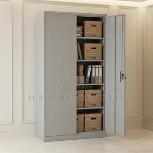 Office Cabinet; Two Doors Stainless Lockable Documents Office Cabinet