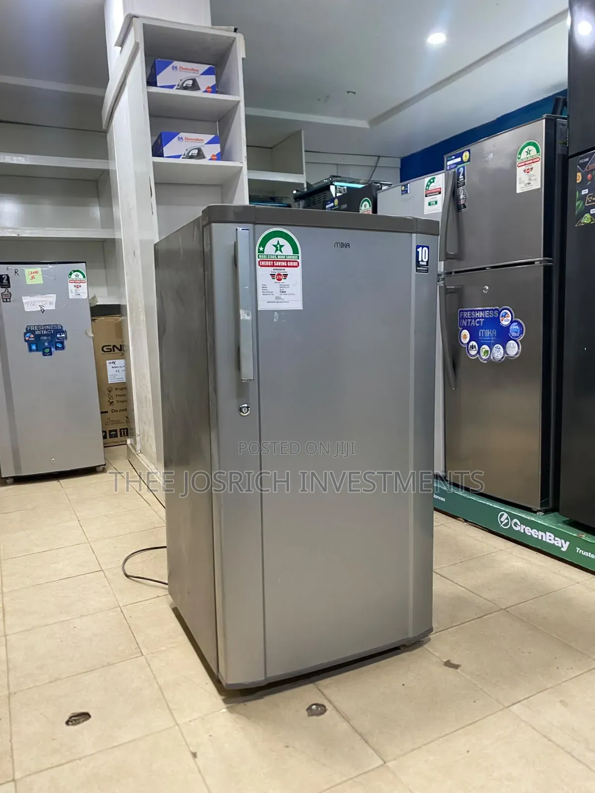 Mika 170 Litres Single Door Refrigerator Silver