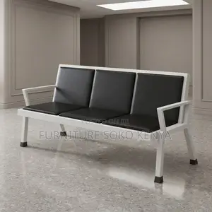 Office Bench; Three Seaters Padded Upholstered Bench