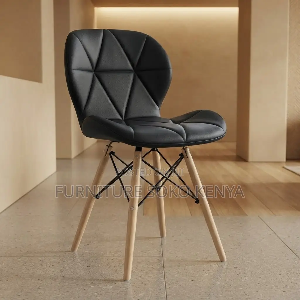 Home Chairs; Eames Padded Mid Back Dining Chair