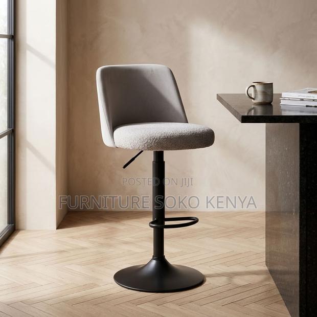 Barstool; Soft Adjustable Height Swivel Modern Barstools - main view