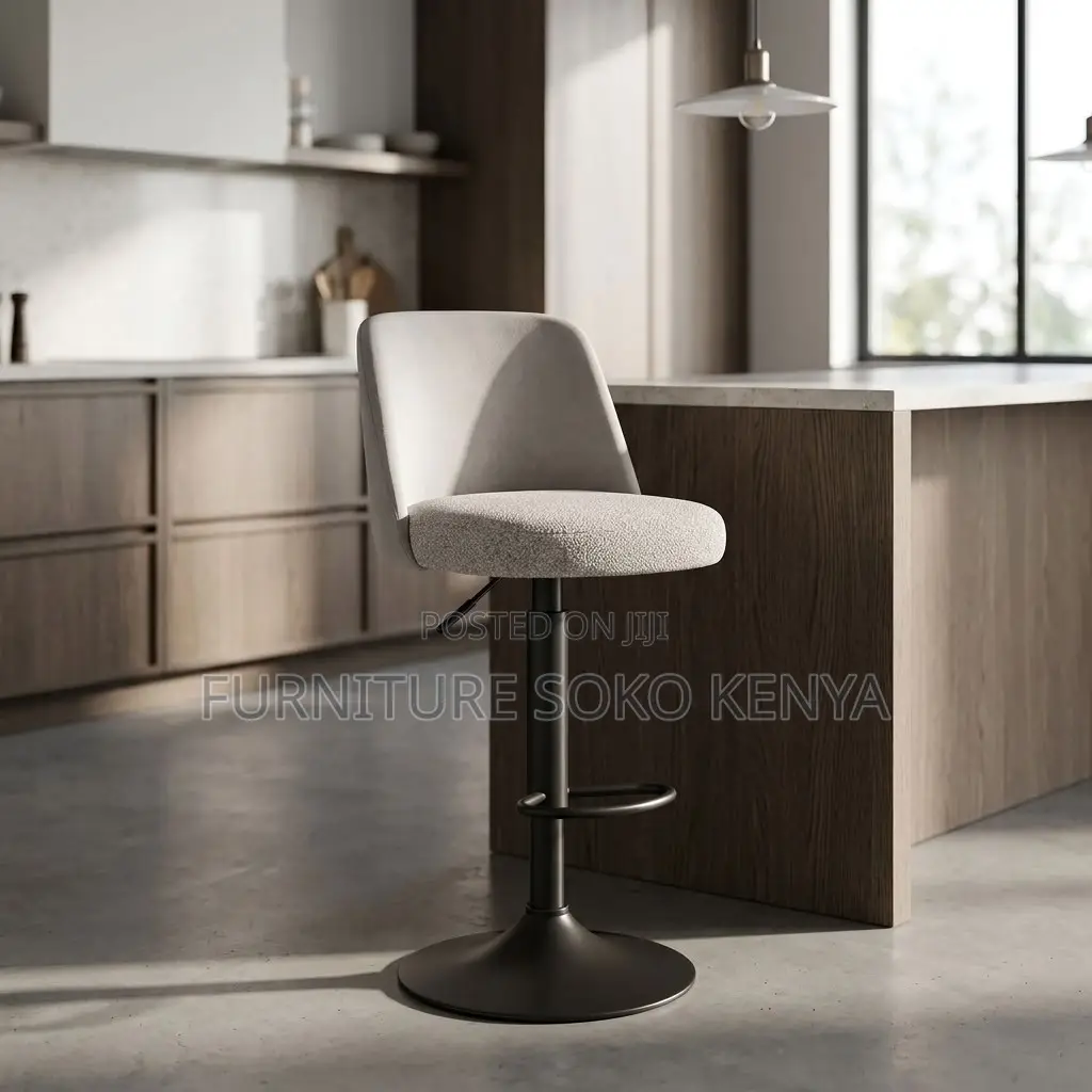 Barstool; Soft Adjustable Height Swivel Modern Barstools