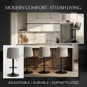 Barstool; Soft Adjustable Height Swivel Modern Barstools