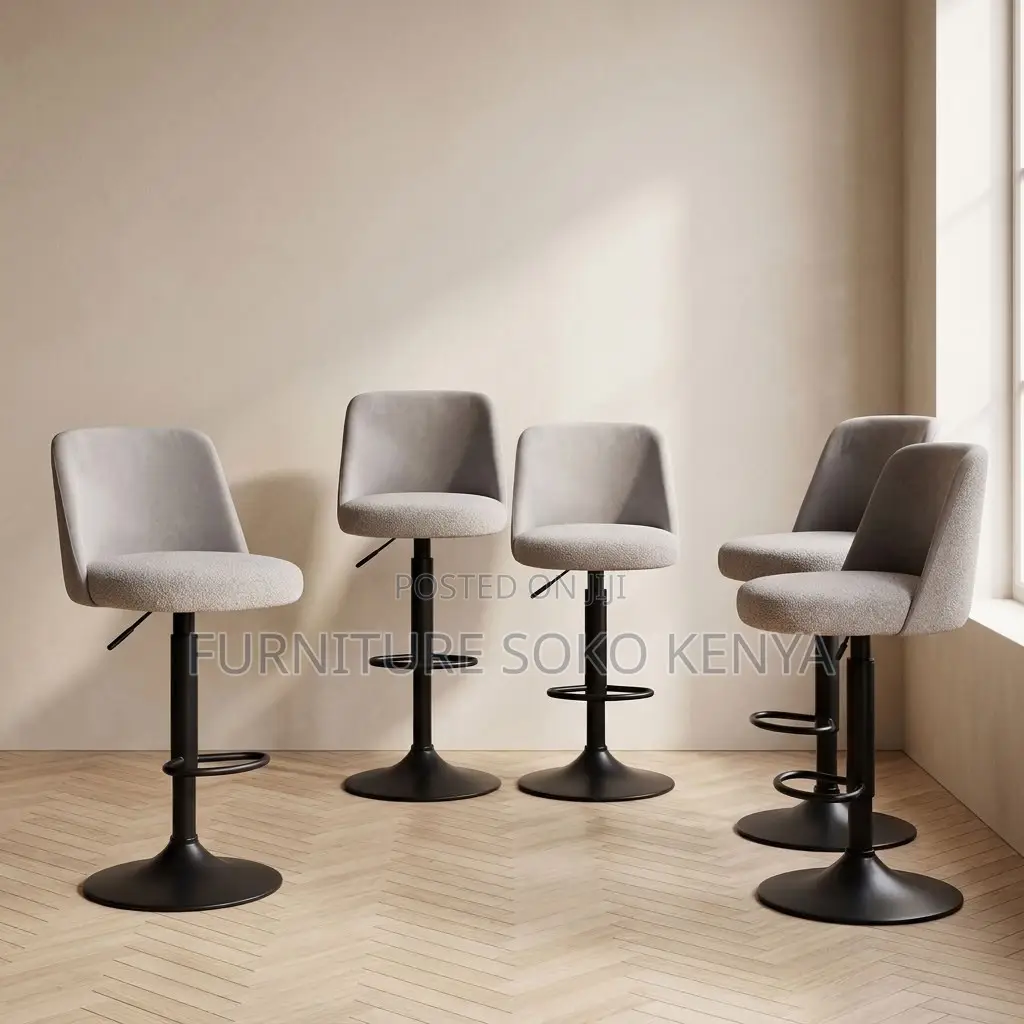Barstool; Soft Adjustable Height Swivel Modern Barstools