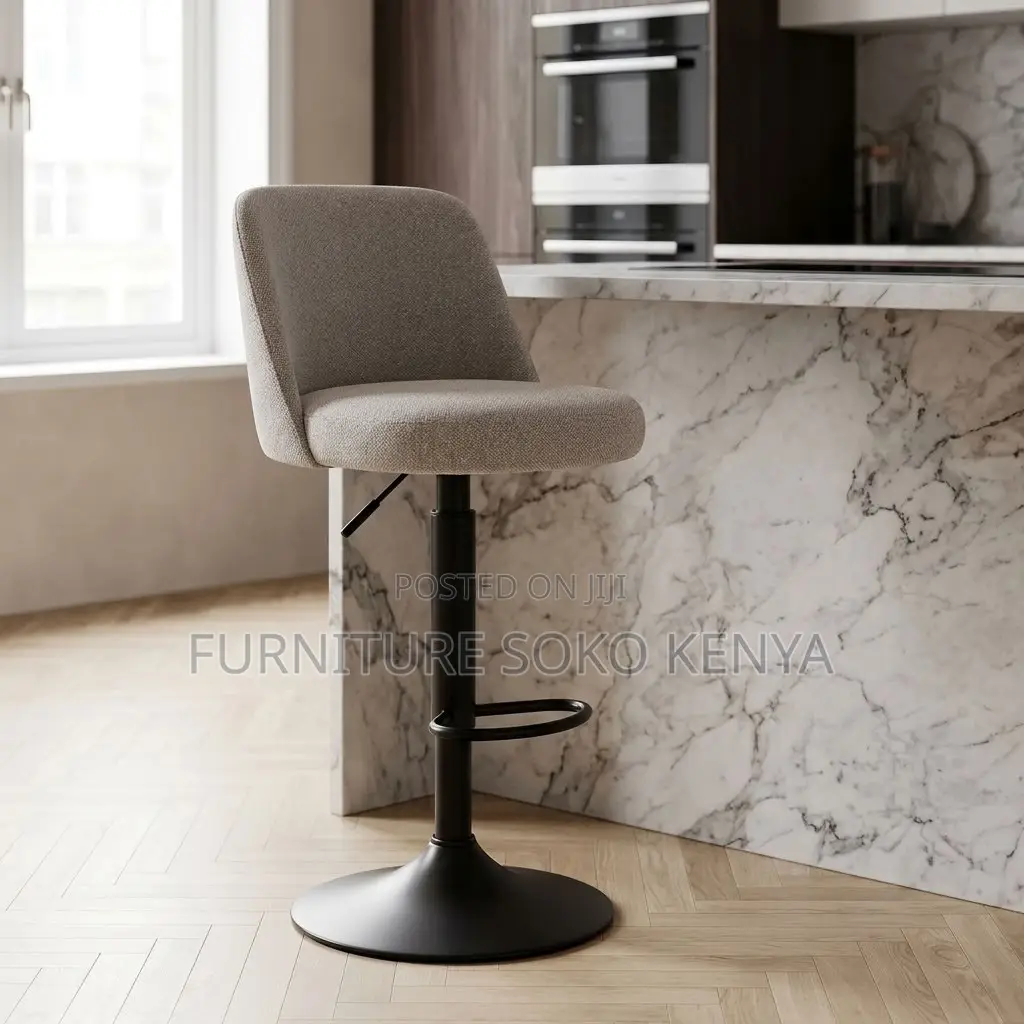 Barstool; Soft Adjustable Height Swivel Modern Barstools