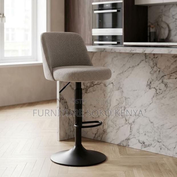 Barstool; Soft Adjustable Height Swivel Modern Barstools - thumbnail 7