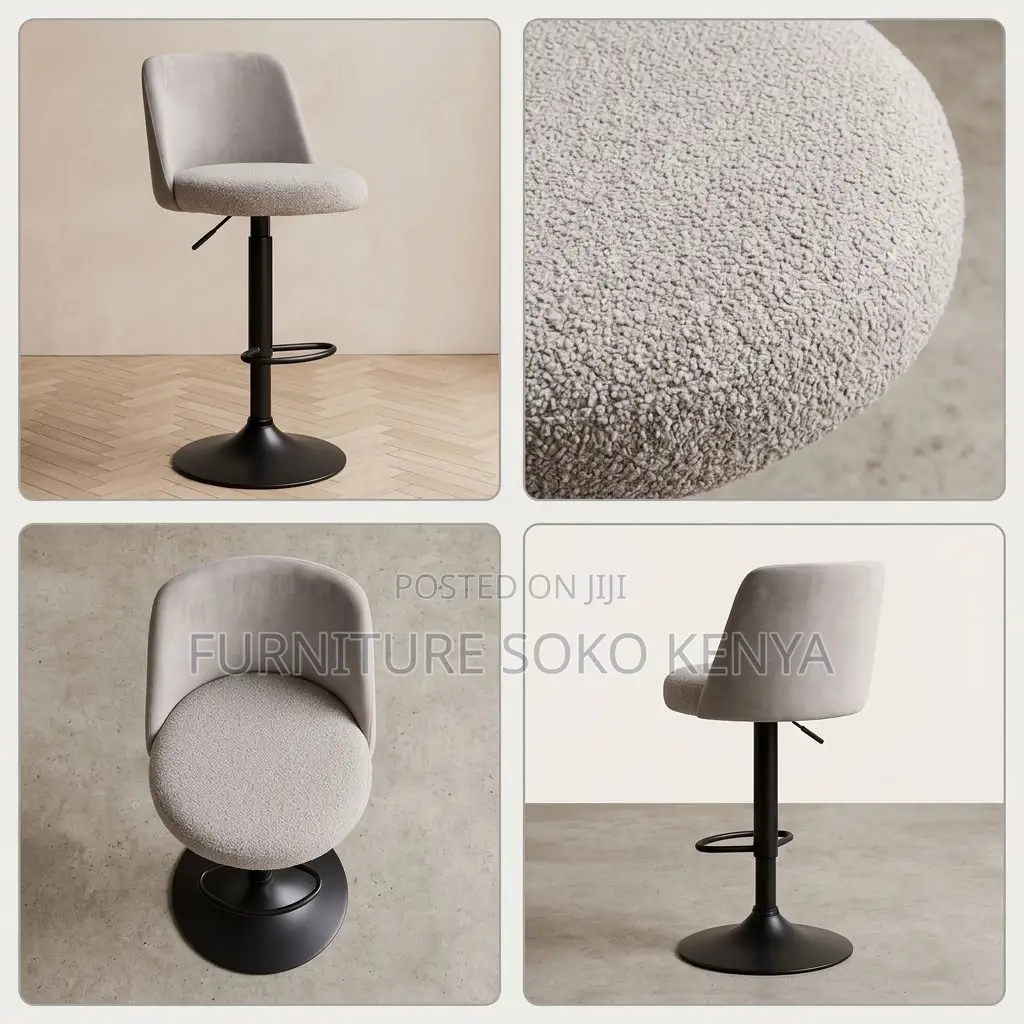 Barstool; Soft Adjustable Height Swivel Modern Barstools