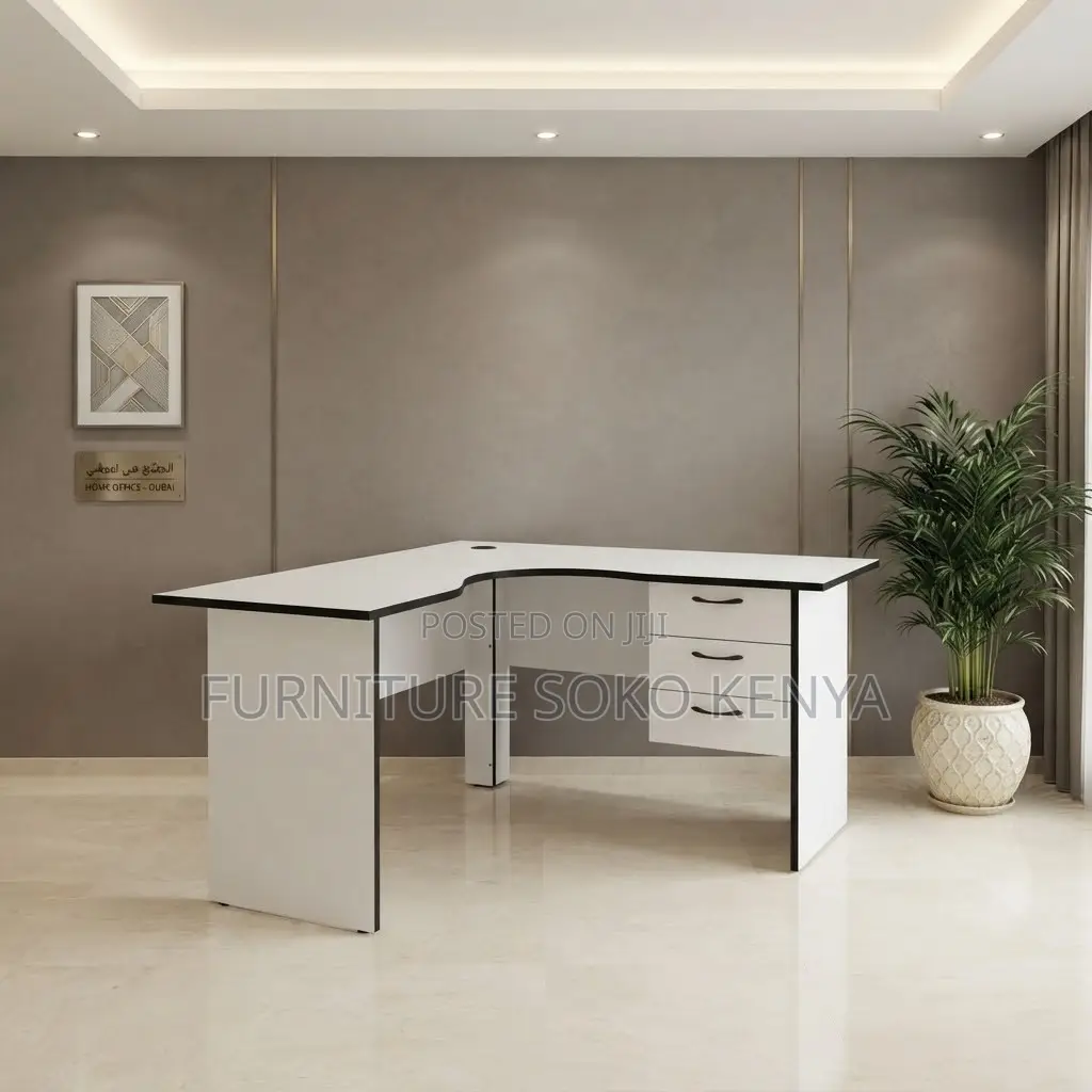 Office Desk; White 1200MM Curved Home Office Study Desk