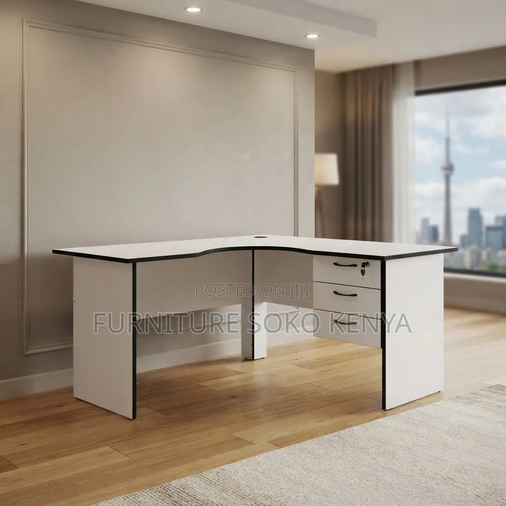 Office Desk; White 1200MM Curved Home Office Study Desk