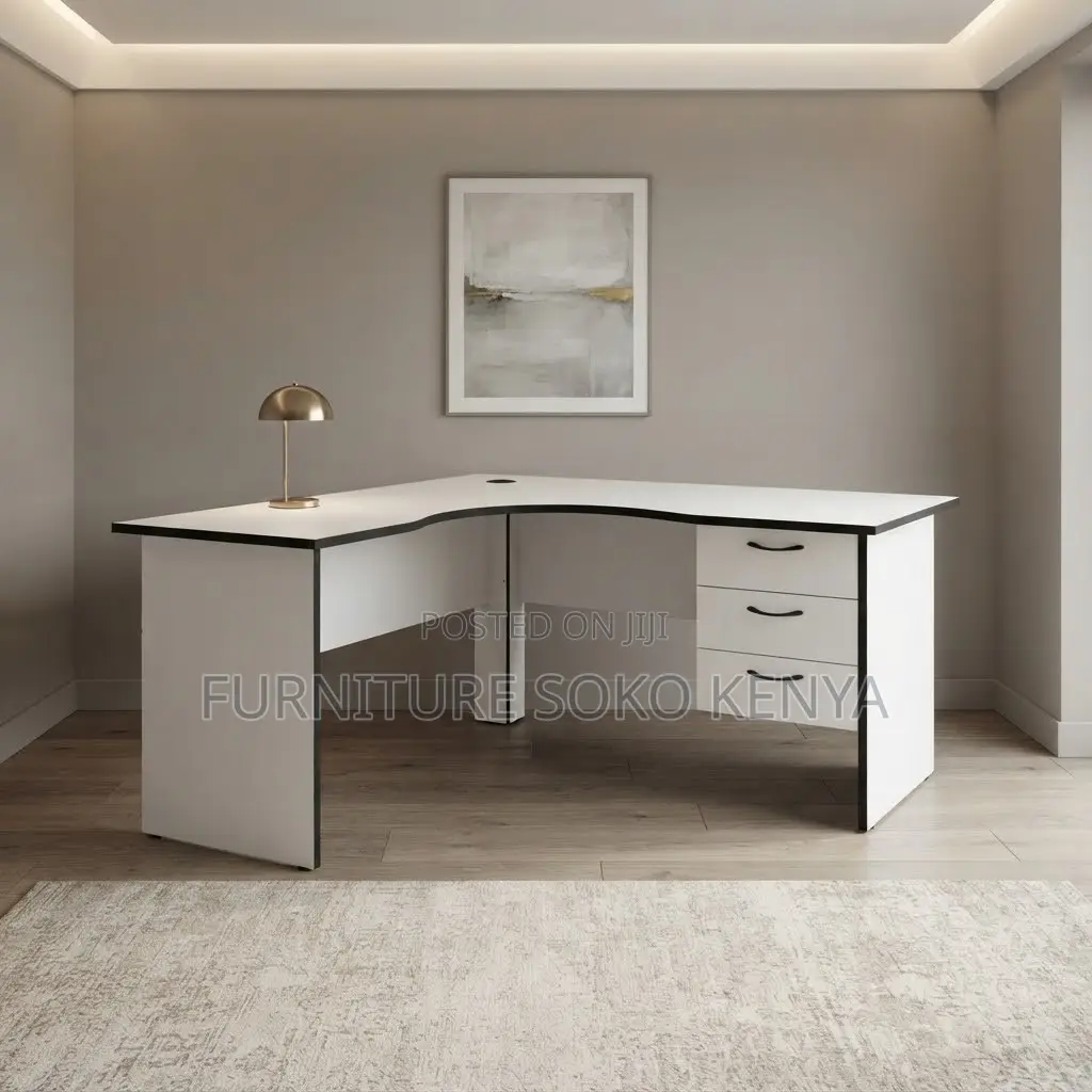 Office Desk; White 1200MM Curved Home Office Study Desk