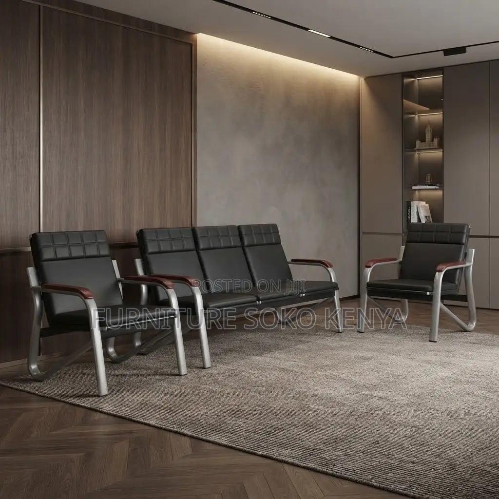 Office Sofa; Leather Executive Five Seaters Urban Offices Sofa Set