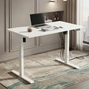 Office Desk; 1.2m White Electric Gaming Computer Desk