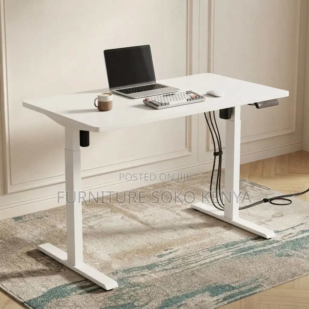 Office Desk; 1.2m White Electric Gaming Computer Desk