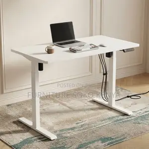 Office Desk; 1.2m White Electric Gaming Computer Desk