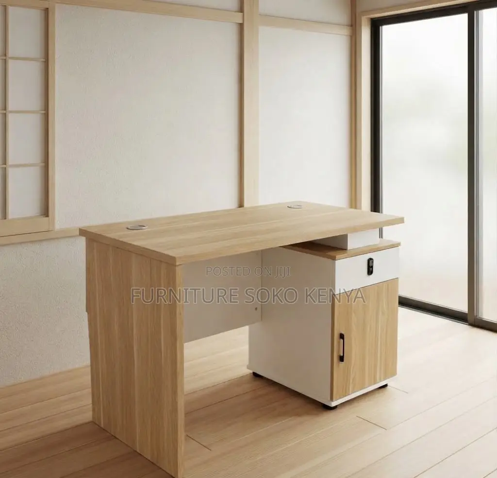 Office Desk; Executive 140cm Brown Desk