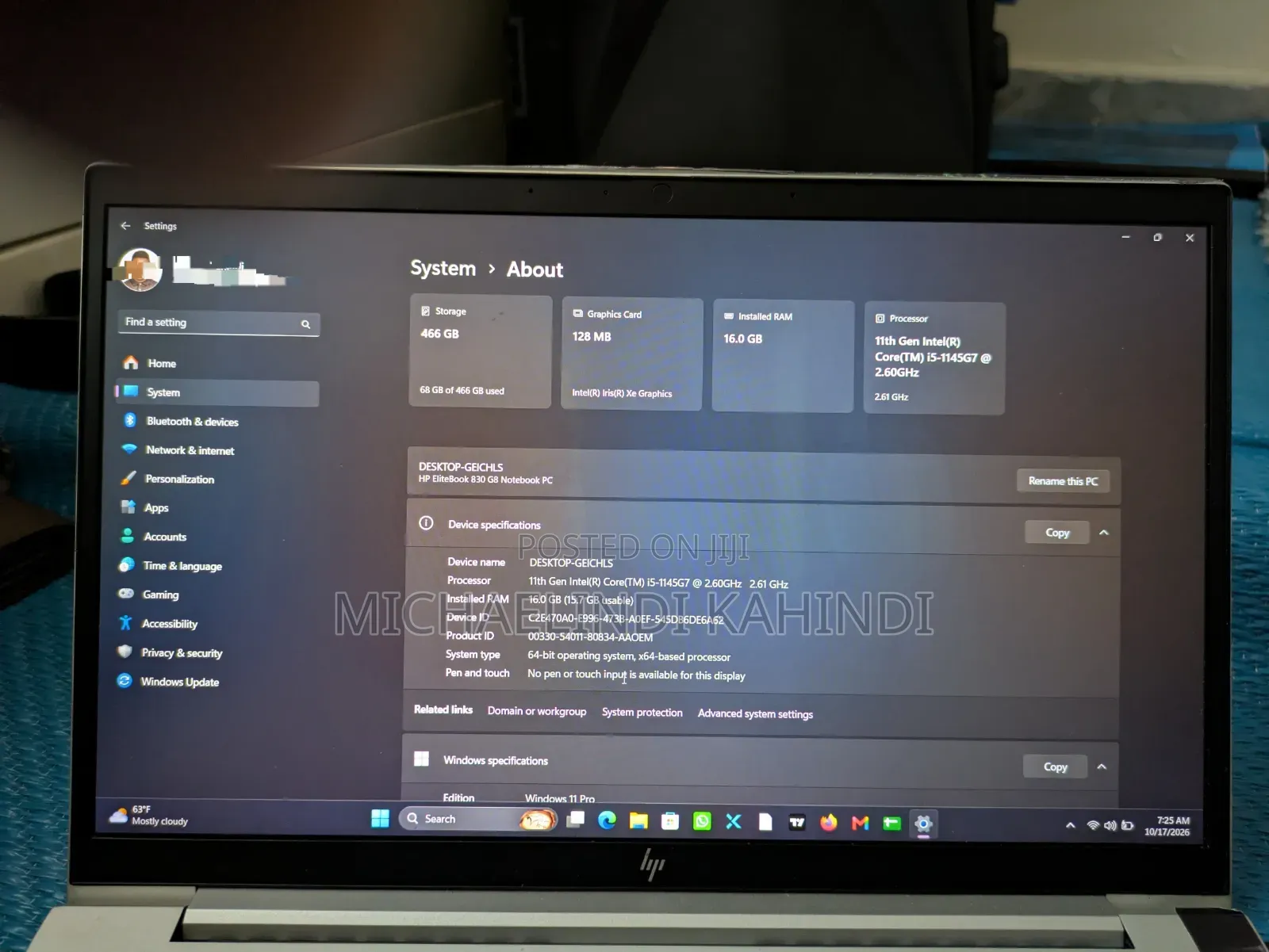 Laptop HP EliteBook 830 G8 16GB Intel Core i5 SSD 512GB