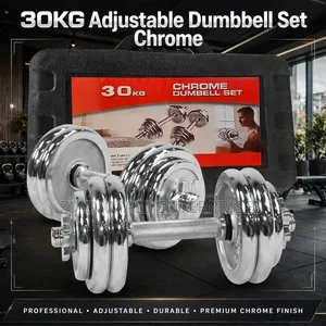 30KG Chrome Dumbbell Set - Adjustable Home Gym Weights