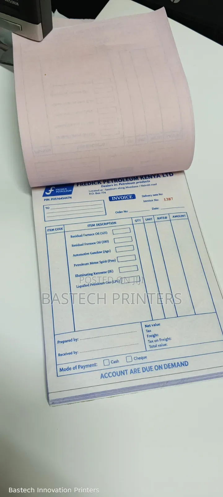 A5 Receipt Book Printing - Fast and Reliable