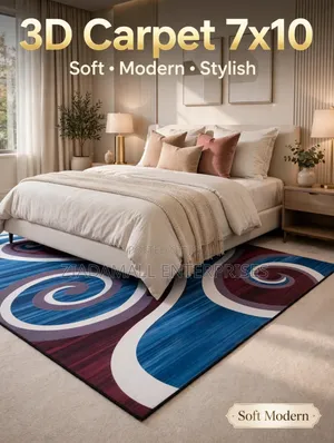 3D Carpet 7x10 - Luxury Modern Spiral Design Carpet