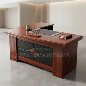 Office Desk; 1.6 Meter Executive Mahogany Desk With Pedestal