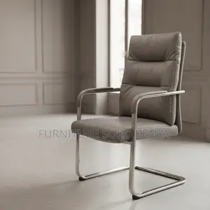 Office Chairs; Gray Modern Visitors Executive Leather Chair