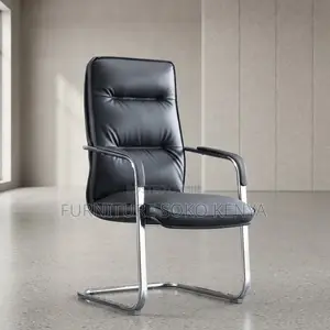 Office Chairs; Gray Modern Visitors Executive Leather Chair
