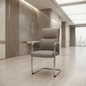 Office Chairs; Gray Modern Visitors Executive Leather Chair