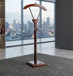 Wooden Executive Mahogany Coat Hanger With a Square Base