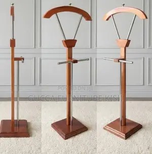Wooden Executive Mahogany Coat Hanger With a Square Base
