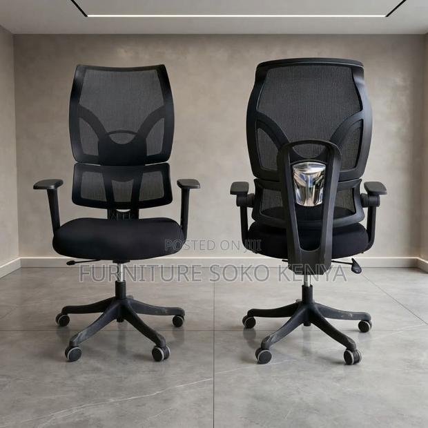 Office Chairs; Executive High Back Executive Orthopedic Boss Chair - thumbnail 2