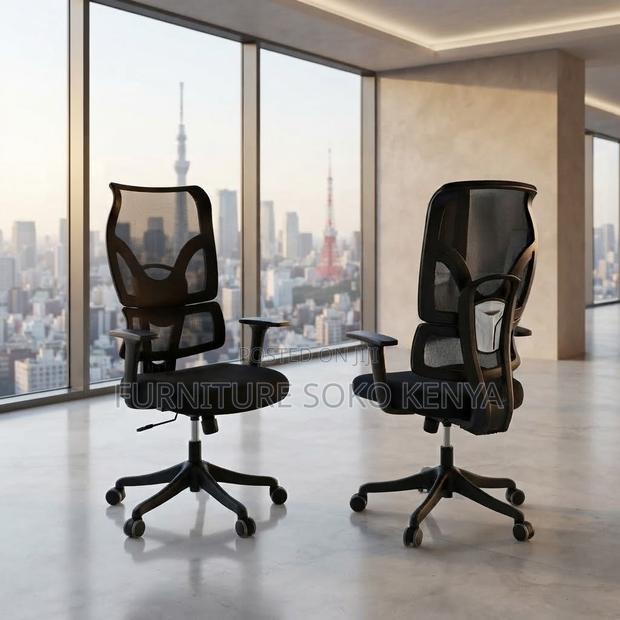 Office Chairs; Executive High Back Executive Orthopedic Boss Chair - thumbnail 3