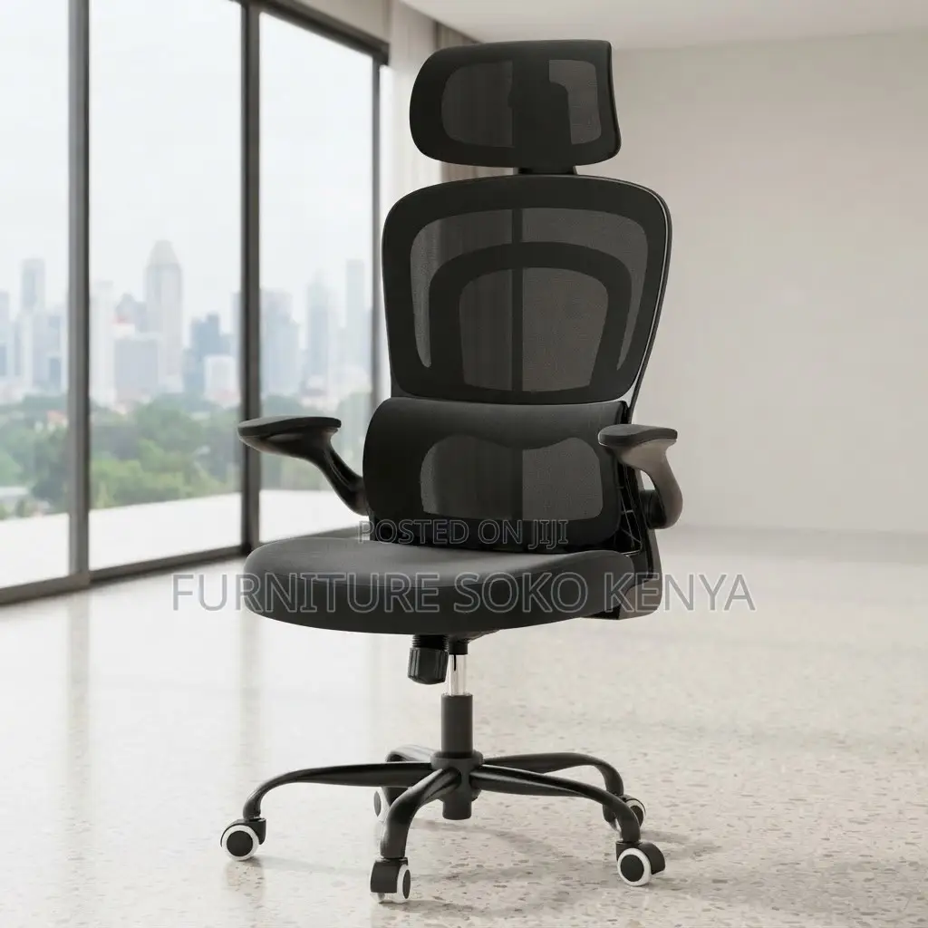 Office Chairs; Orthopedic Fabric Seat With Dual Backrest
