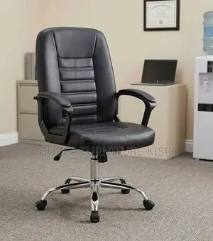 Medium Back Black Executive Leather Desk Chair