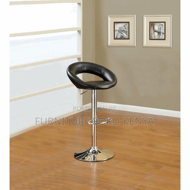 Barstool : Black Swivel & Height-Adjustable Bar Stool - thumbnail 5