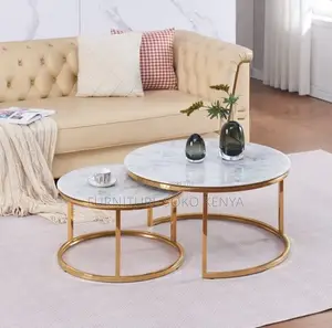 Coffee Table : 2-Piece Round Nesting Coffee Table Set
