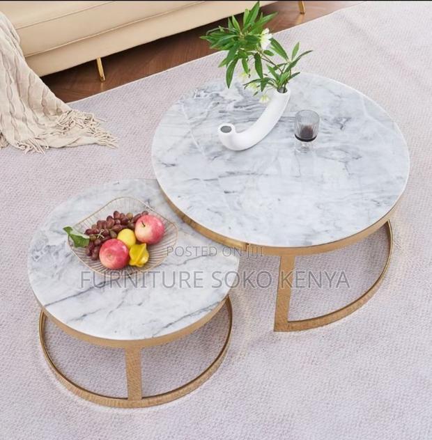 Coffee Table : 2-Piece Round Nesting Coffee Table Set - thumbnail 3