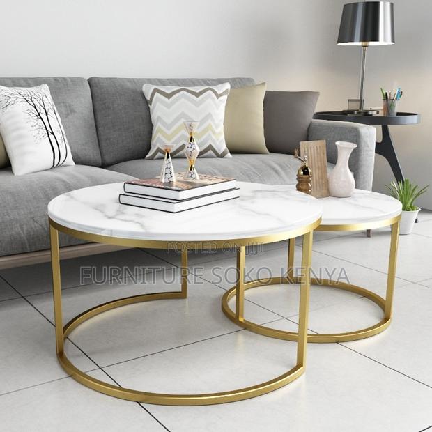 Coffee Table : 2-Piece Round Nesting Coffee Table Set - thumbnail 6
