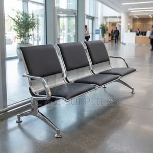 3-Seater Padded Airport Waiting Area Bench