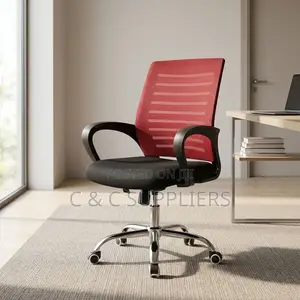 Strong Mesh Chair With Red Mesh-Back