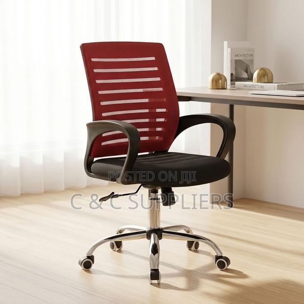 Strong Mesh Chair With Red Mesh-Back - thumbnail 8