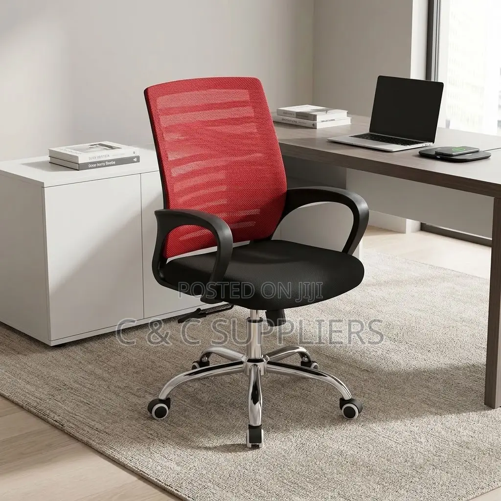 Strong Mesh Chair With Red Mesh-Back