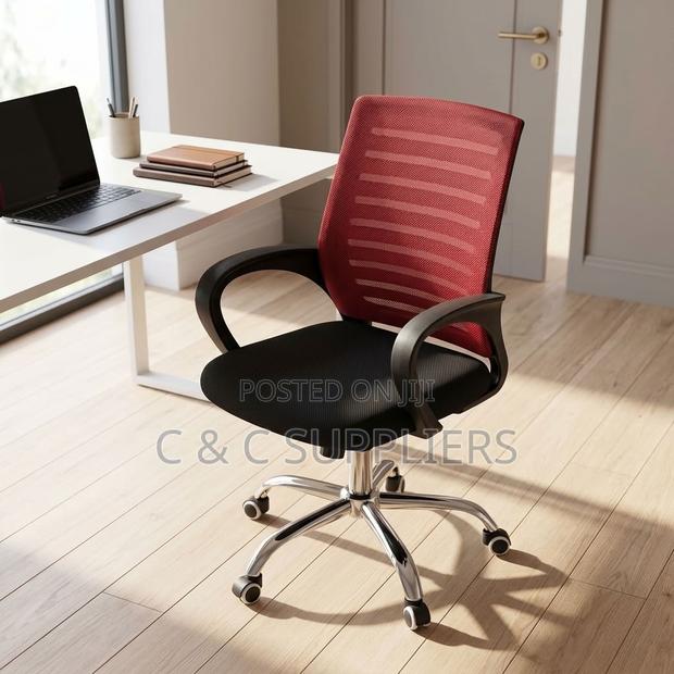 Strong Mesh Chair With Red Mesh-Back - thumbnail 6