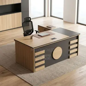 Office Desk; 1.6m Modern L-Shaped Director's Desk