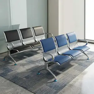 Waiting Bench; 3 Link Half Padded Waiting Bench