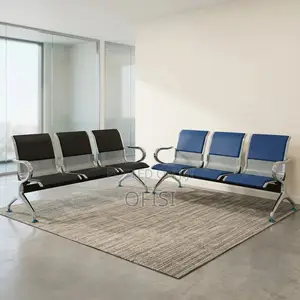 Waiting Bench; 3 Link Half Padded Waiting Bench