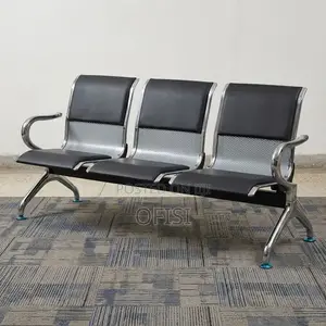 Waiting Bench; 3 Link Half Padded Waiting Bench