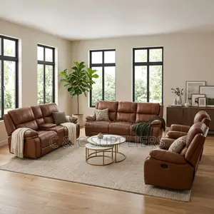 7-Seater Leather Reclining Couch.