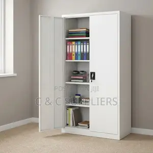 2-Door Metal Cabinet With Shelves